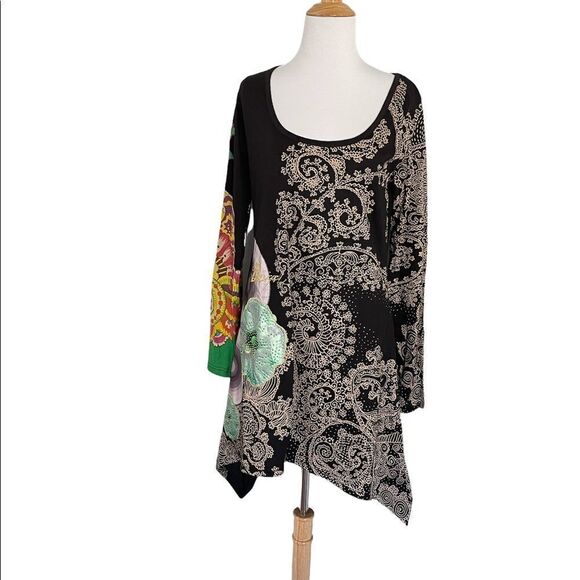 Black Desigual Asymmetrical Tunic - Picture 1 of 6